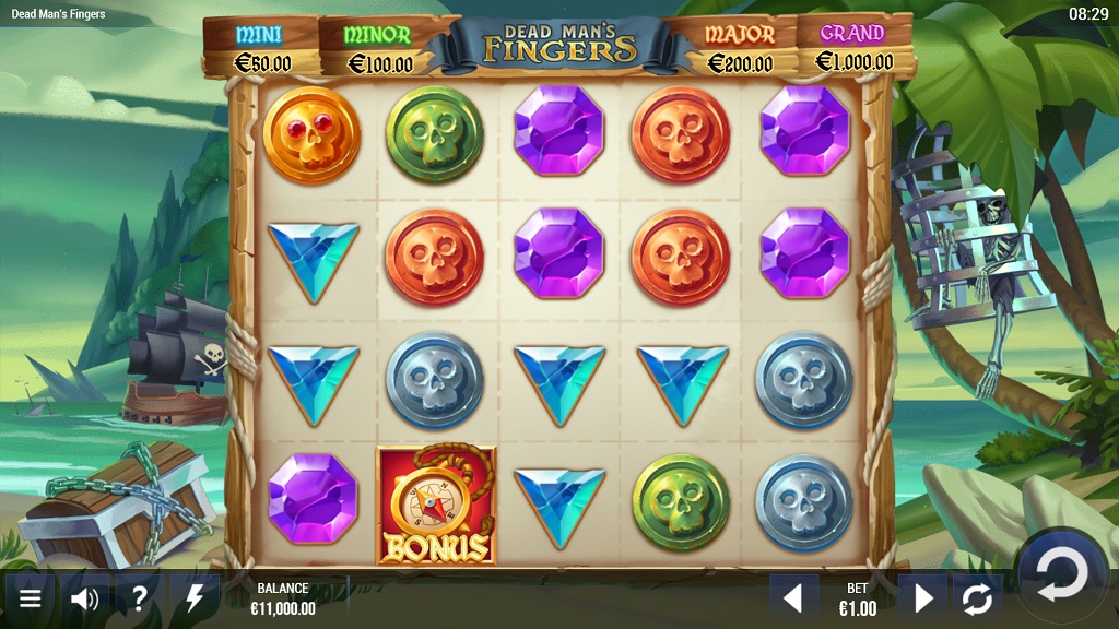 Screenshot of Dead Man's Fingers slot from Yggdrasil Gaming
