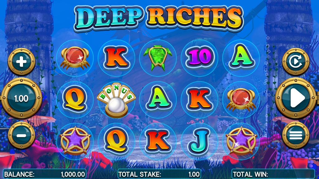 Screenshot of Deep Riches slot from Core Gaming