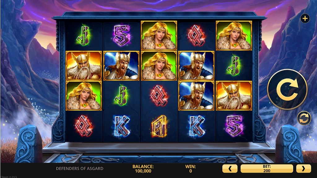 Screenshot of Defenders of Asgard slot from High 5