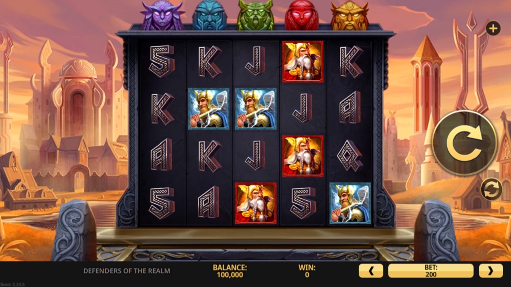 Screenshot of Defenders of the Realm slot from High 5