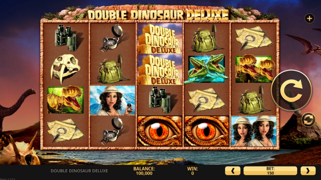 Screenshot of Double Dinosaur Deluxe slot from High 5