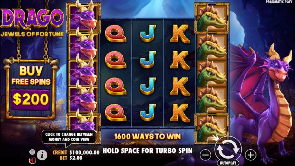 Screenshot of Drago – Jewels of Fortune slot from Pragmatic Play