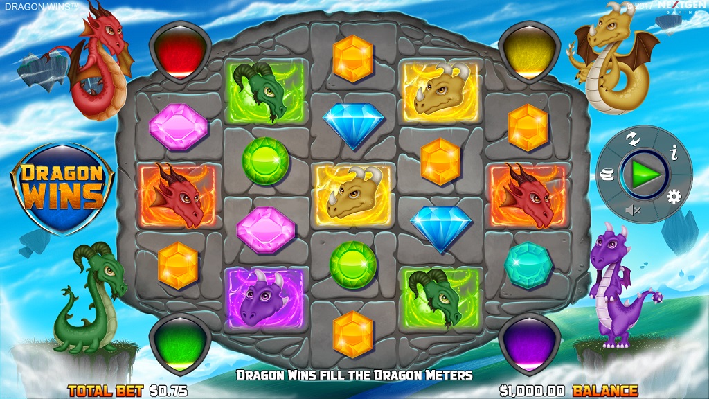 Screenshot of Dragon Wins slot from NextGen Gaming
