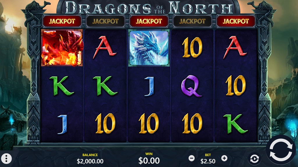 Screenshot of Dragons of the North slot from Pariplay