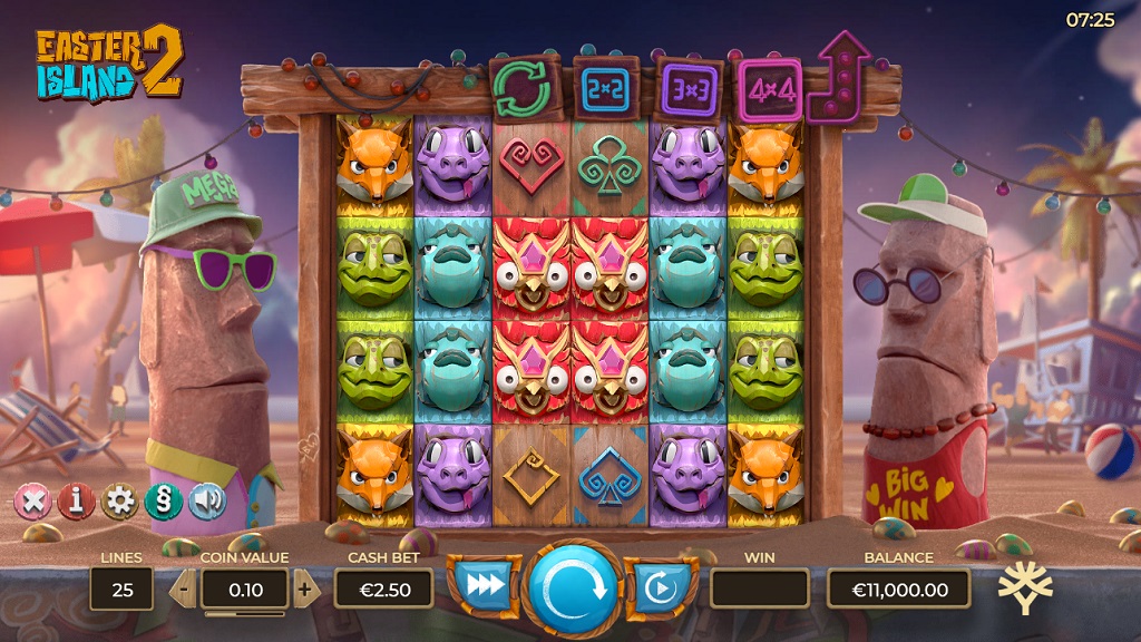 Screenshot of Easter Island 2 slot from Yggdrasil Gaming