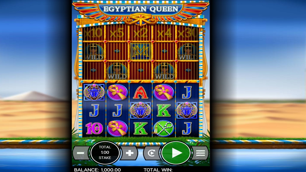 Screenshot of Egyptian Queen slot from Core Gaming