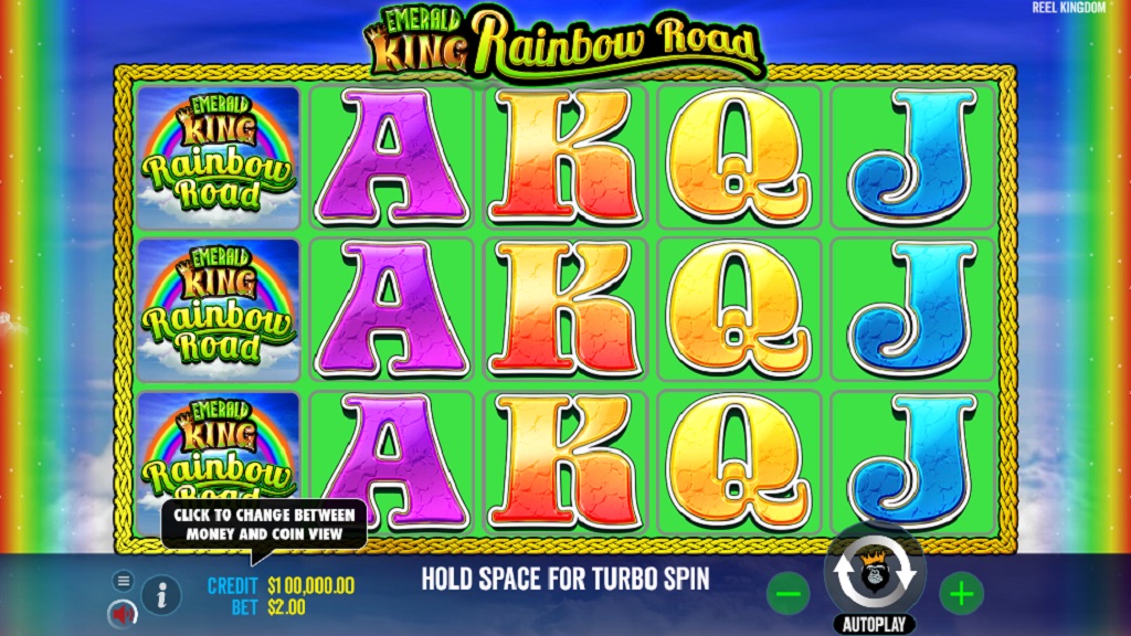 Screenshot of Emerald King Rainbow Road slot from Pragmatic Play