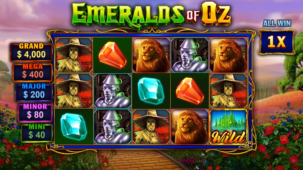 Screenshot of Emeralds of Oz slot slot from Pariplay