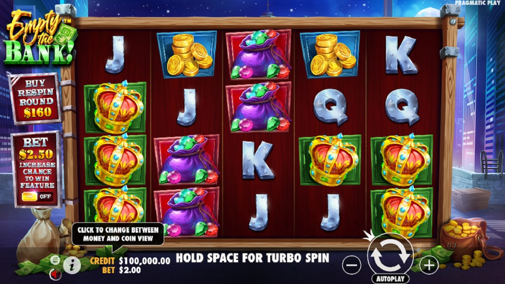 Screenshot of Empty the Bank slot from Pragmatic Play