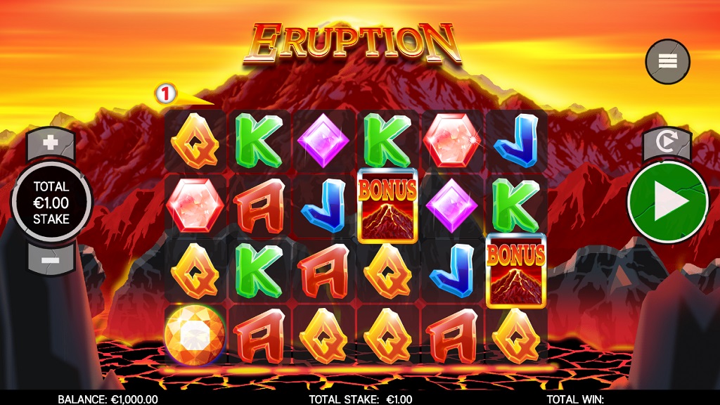 Screenshot of Eruption slot from Core Gaming