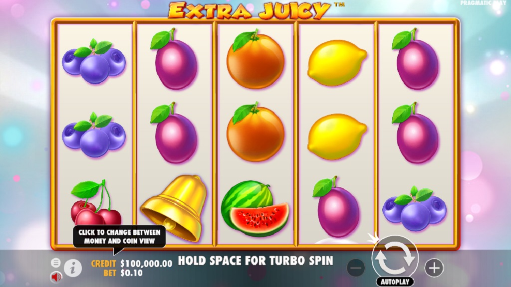 Screenshot of Extra Juicy slot from Pragmatic Play