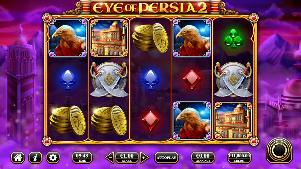 Screenshot of Eye of Persia 2 slot from Yggdrasil Gaming