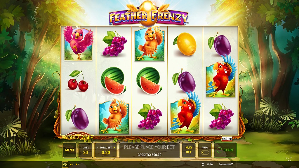 Screenshot of Feather Frenzy slot from Green Tube