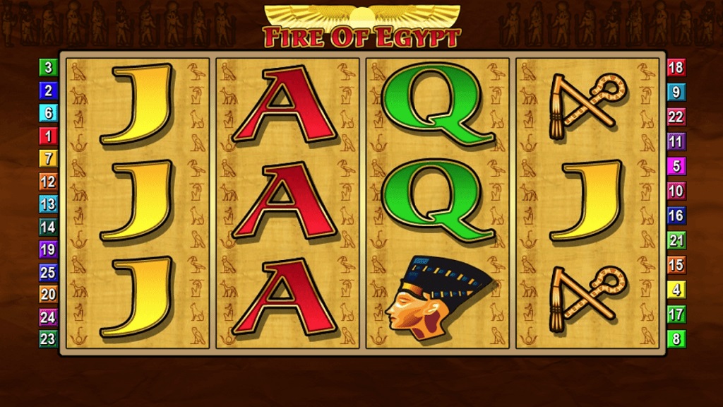 Screenshot of Fire of Egypt slot from Merkur Gaming