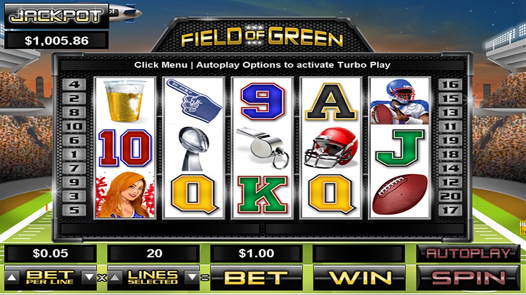 Screenshot of Field of Green slot from Real Time Gaming