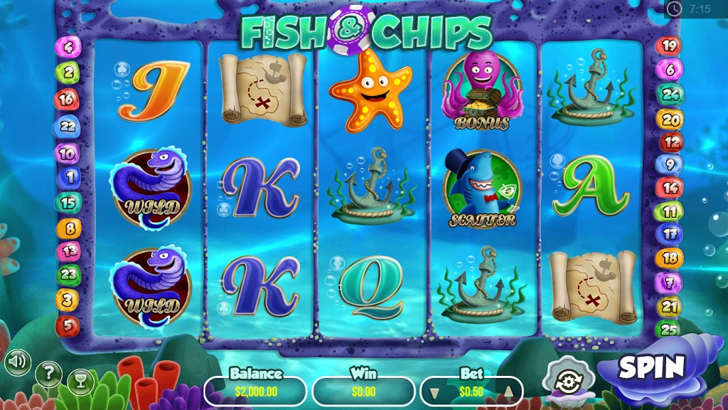 Screenshot of Fish And Chips slot from Pariplay