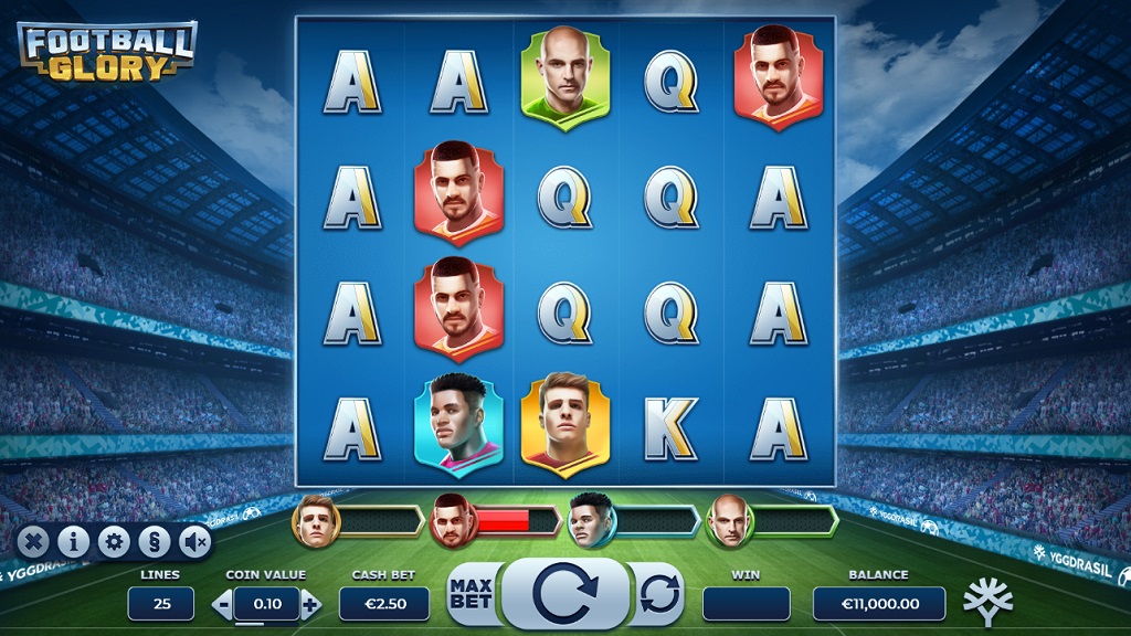 Screenshot of Football Glory slot from Yggdrasil Gaming