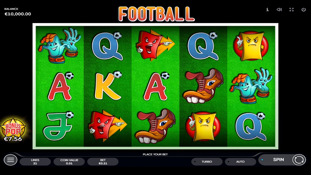 Screenshot of Football slot from Endorphina