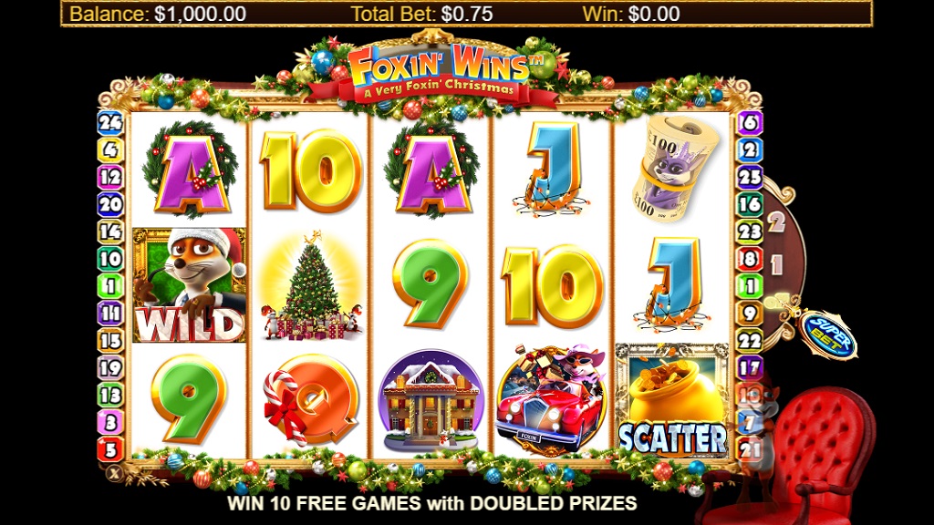 Screenshot of Foxin Wins a Very Foxin Christmas slot from NextGen Gaming