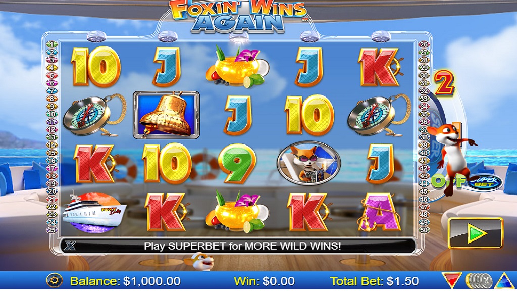 Screenshot of Foxin Wins Again slot from NextGen Gaming