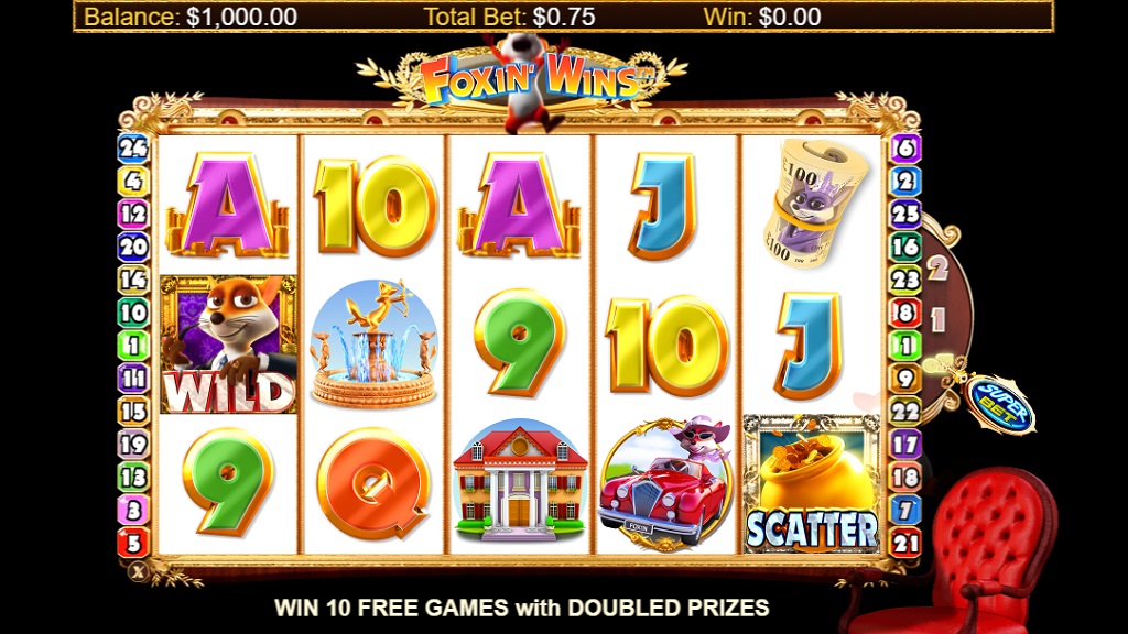 Screenshot of Foxin Wins HD slot from NextGen Gaming