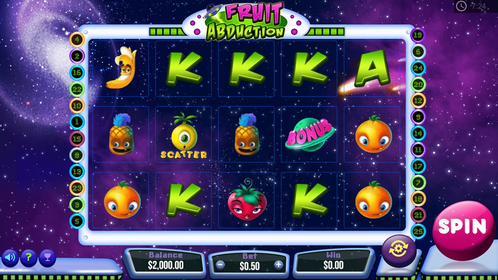 Screenshot of Fruit Abduction slot from Pariplay