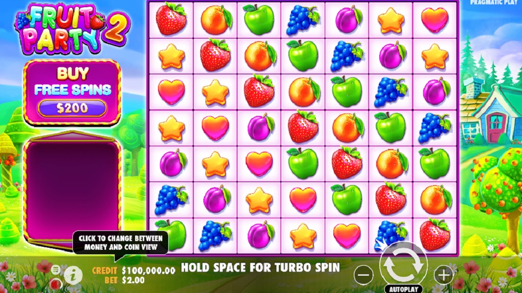 Screenshot of Fruit Party 2 slot from Pragmatic Play