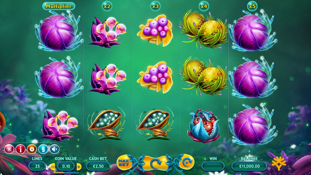 Screenshot of Fruitoids slot from Yggdrasil Gaming