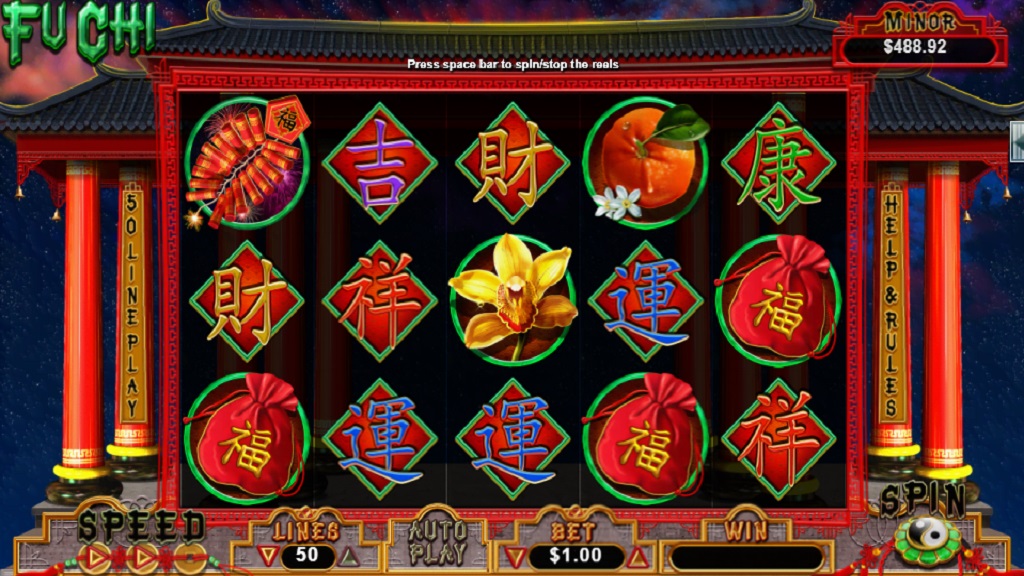 Screenshot of Fu Chi slot from Real Time Gaming