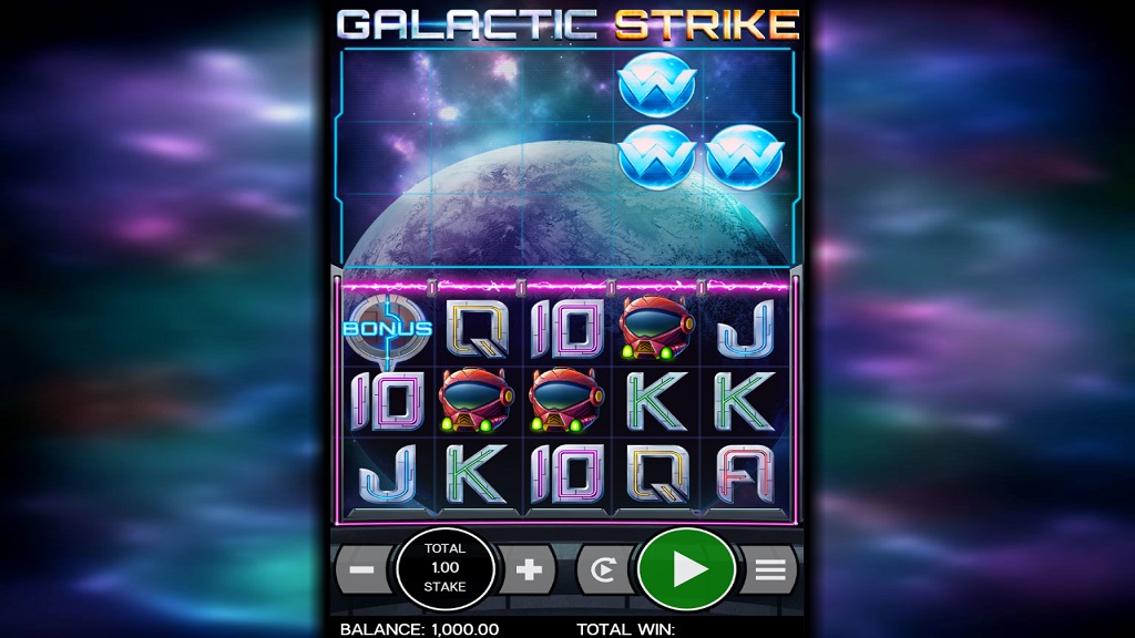 Screenshot of Galactic Strike slot from Core Gaming