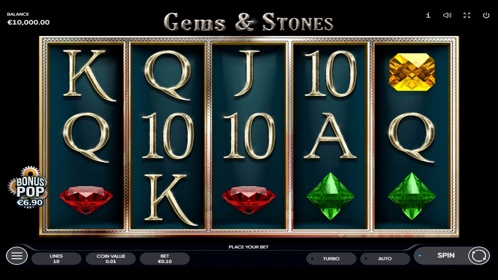 Screenshot of Gems and Stones slot from Endorphina