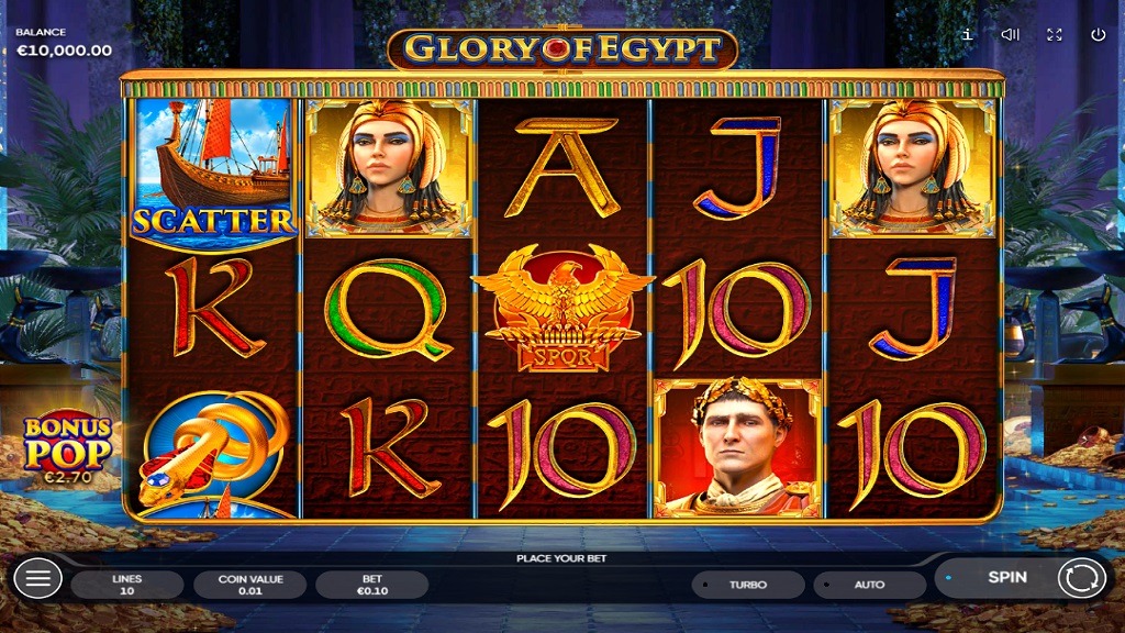 Screenshot of Glory of Egypt slot from Endorphina