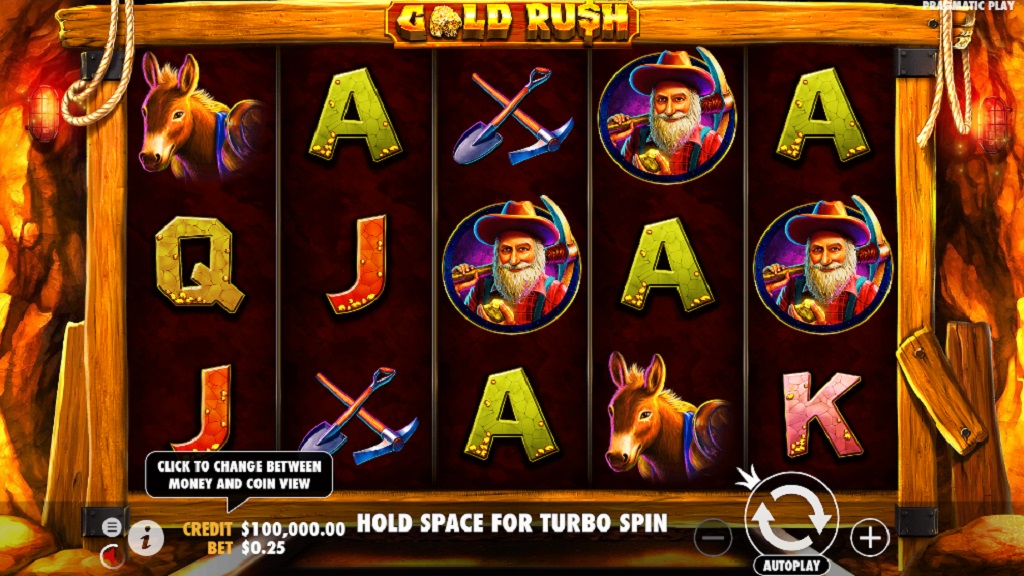 Screenshot of Gold Rush slot from Pragmatic Play