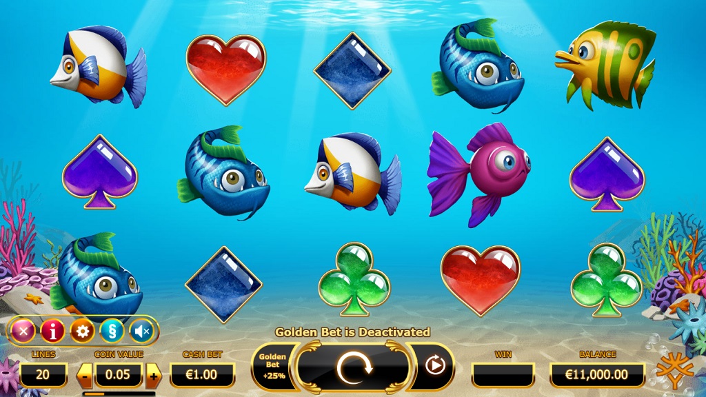 Screenshot of Golden Fish Tank slot from Yggdrasil Gaming