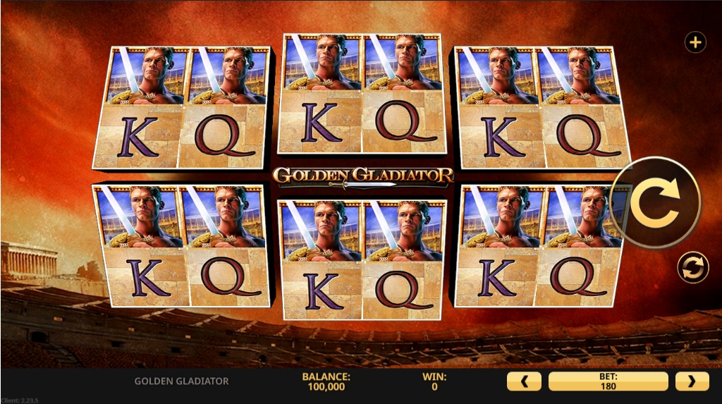Screenshot of Golden Gladiator slot from High 5