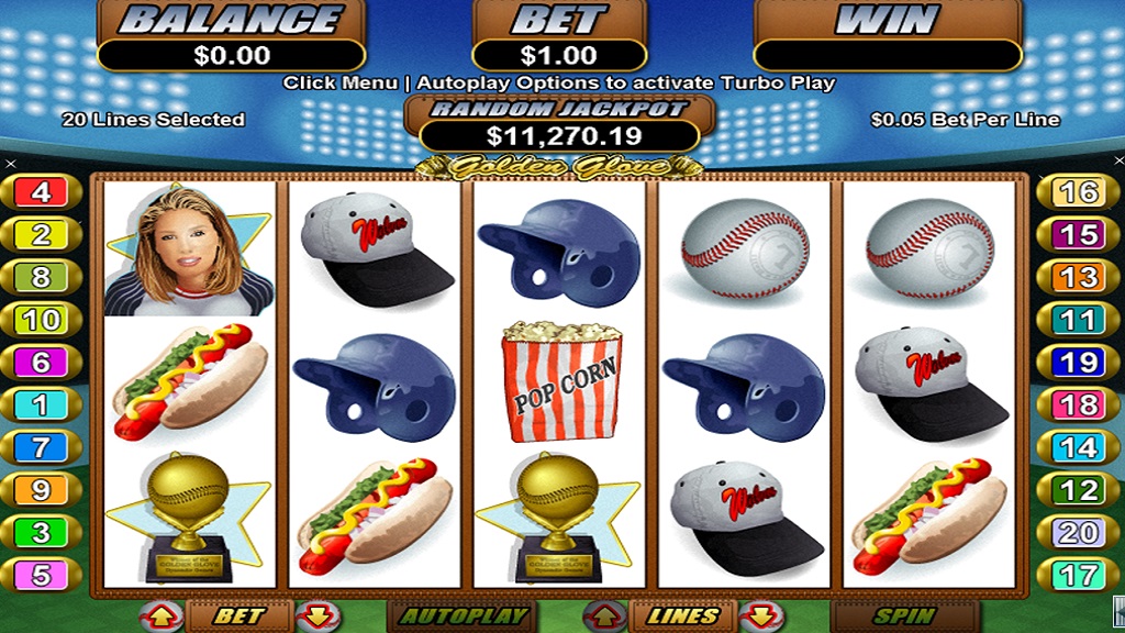 Screenshot of Golden Glove slot from Real Time Gaming