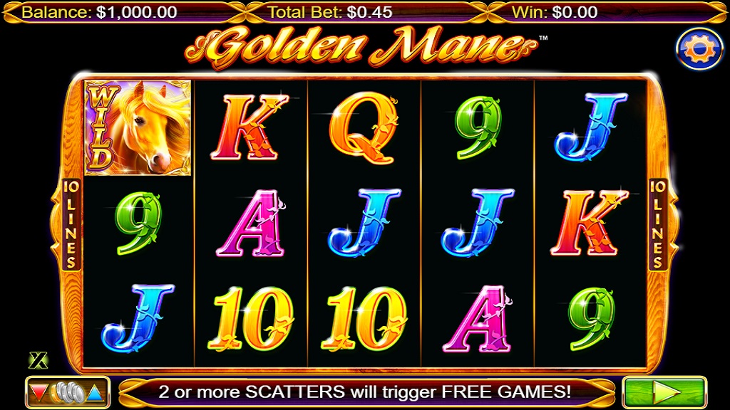 Screenshot of Golden Mane slot from NextGen Gaming