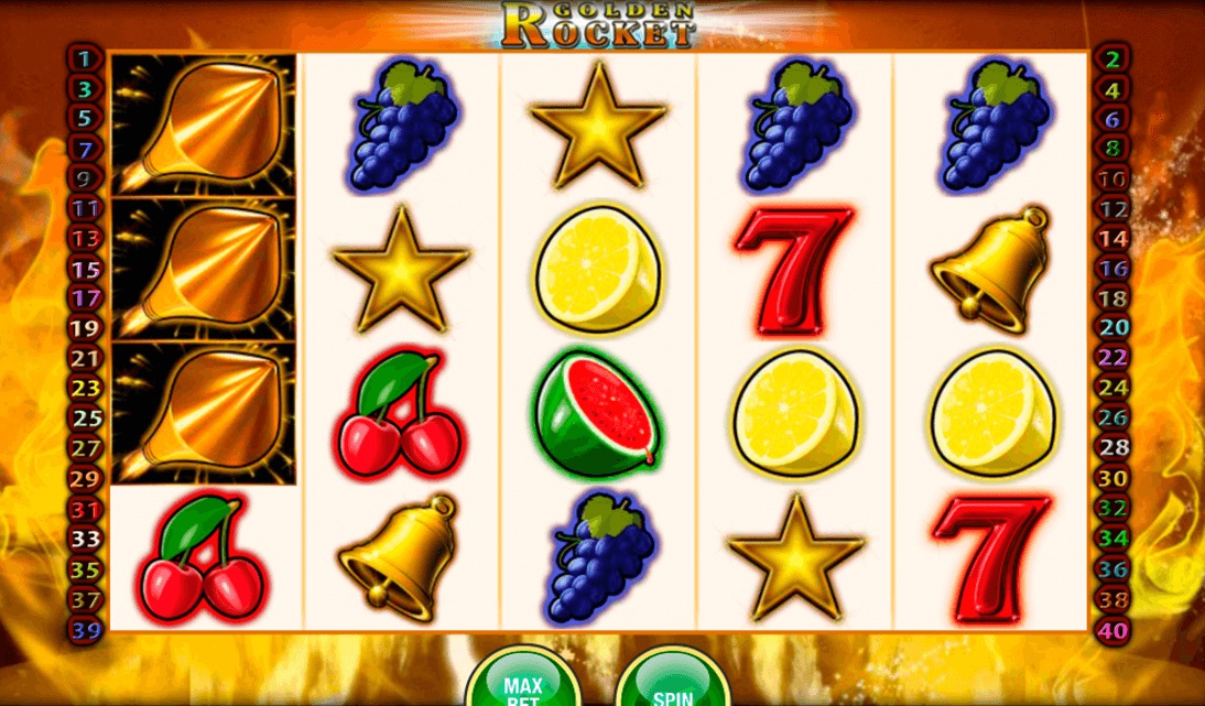 Screenshot of Golden Rocket slot from Merkur Gaming