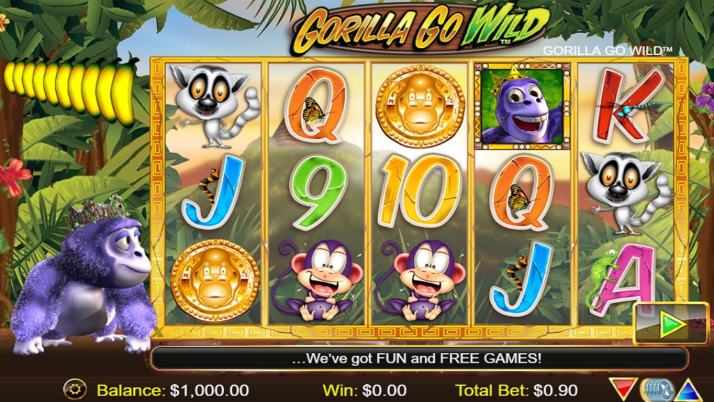 Screenshot of Gorilla Go Wild slot from NextGen Gaming