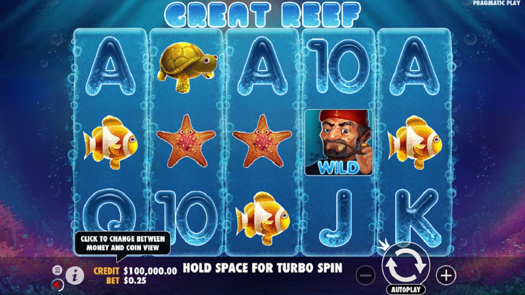 Screenshot of Great Reef slot from Pragmatic Play