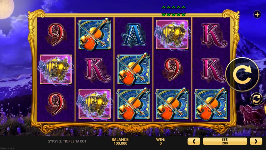 Screenshot of Gypsy 3 Triple Tarot slot from High 5