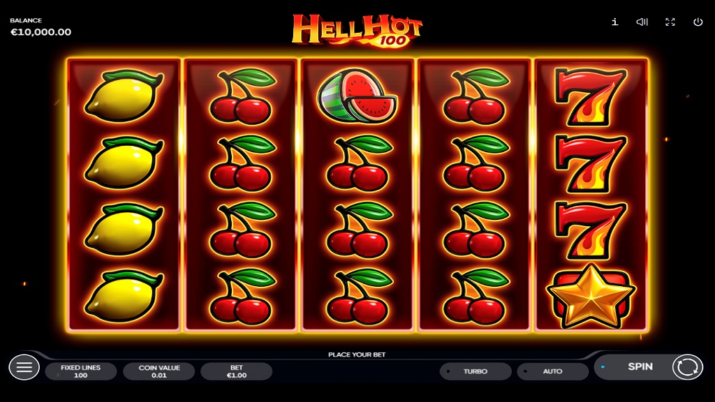 Screenshot of Hell Hot 100 slot from Endorphina