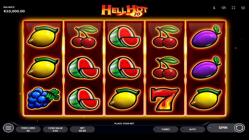 Screenshot of Hell Hot 20 slot from Endorphina