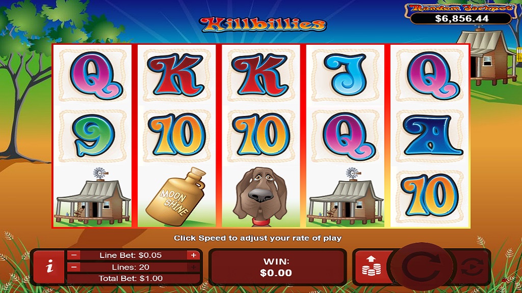 Screenshot of Hillbillies slot from Real Time Gaming