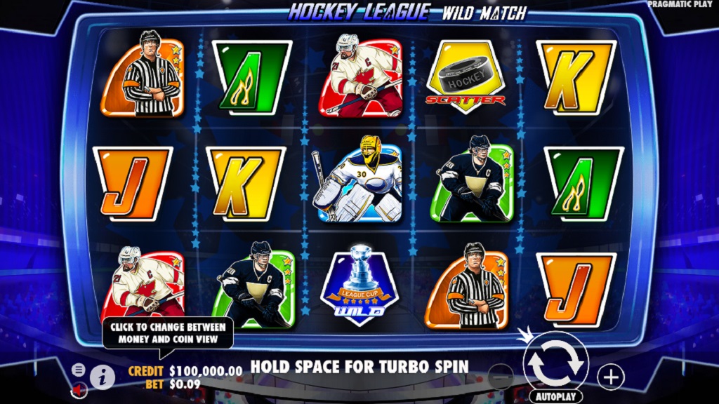 Screenshot of Hockey League Wild Match slot from Pragmatic Play