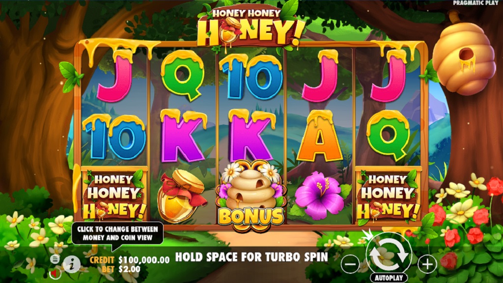 Screenshot of Honey Honey Honey slot from Pragmatic Play