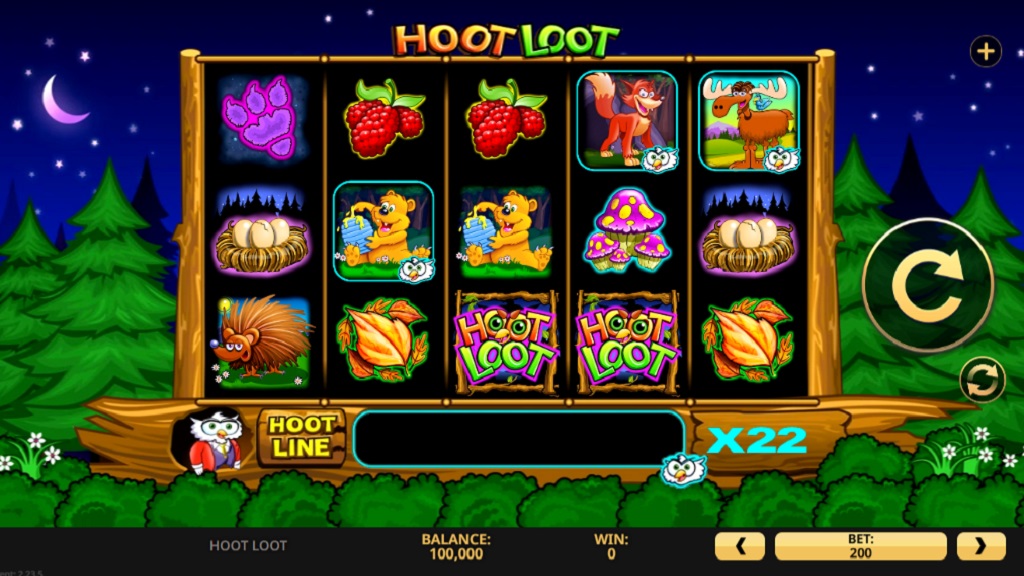 Screenshot of Hoot Loot slot from High 5