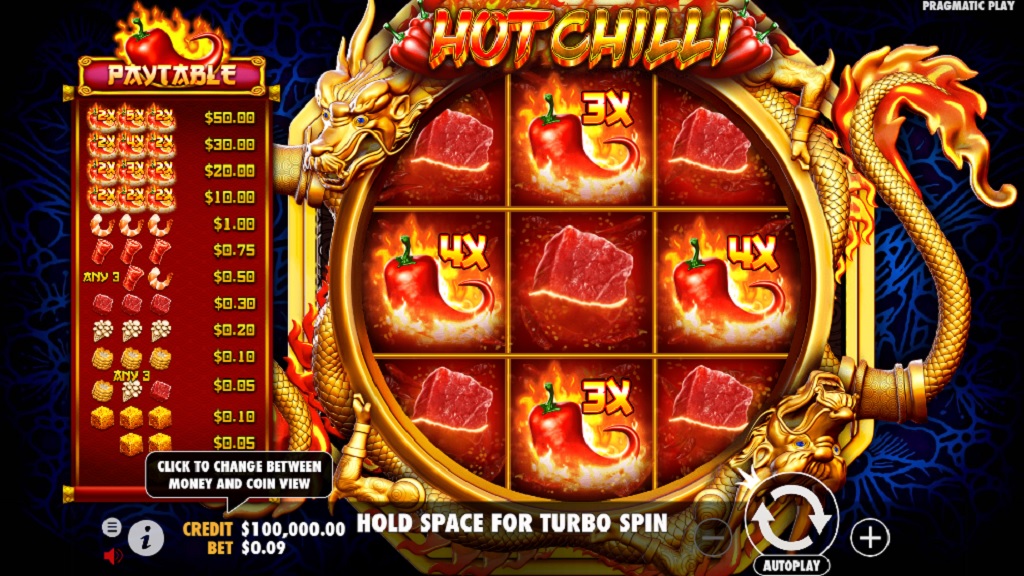 Screenshot of Hot Chilli slot from Pragmatic Play