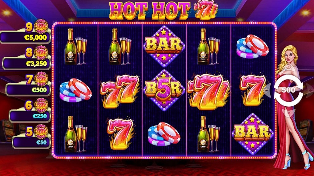 Screenshot of Hot Hot 777 slot from Pariplay