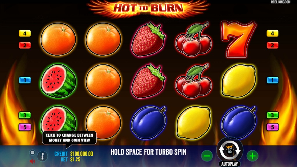 Screenshot of Hot to Burn slot from Pragmatic Play
